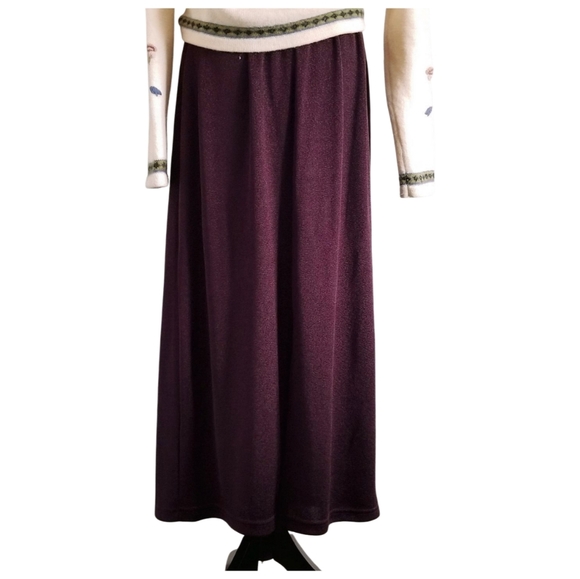🇨🇦 Vintage 90s Maxi Purple Knit Skirt Size XL - Picture 7 of 7